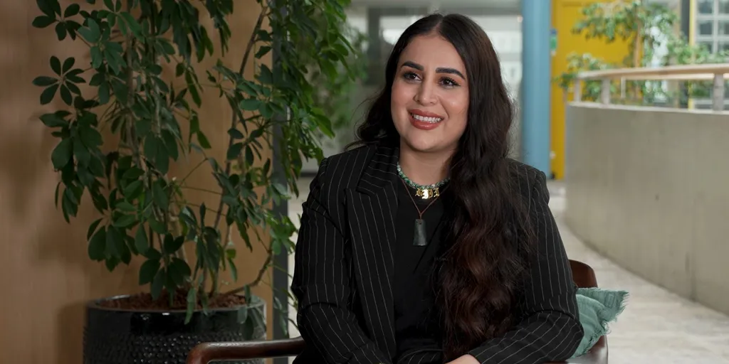 Rez Gardi smiling during an interview